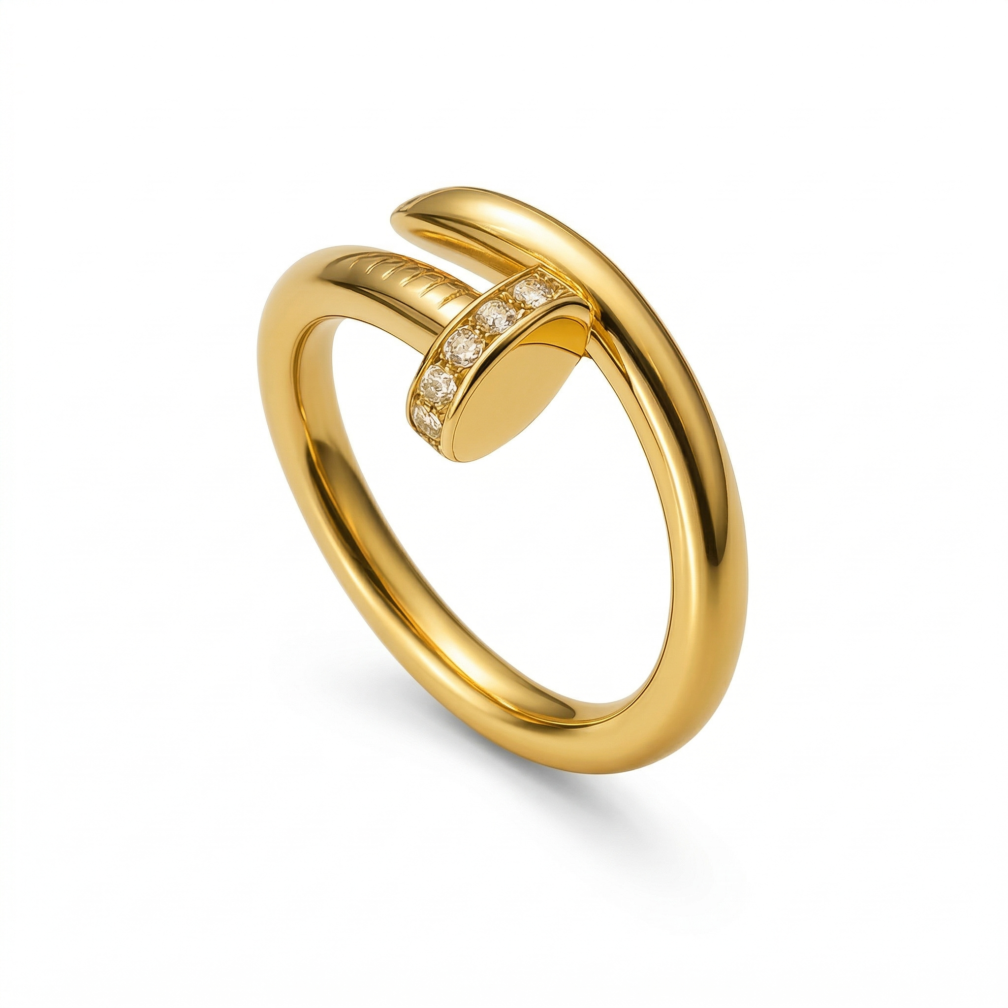 Anello Chiodo d'Eleganza con Zirconi