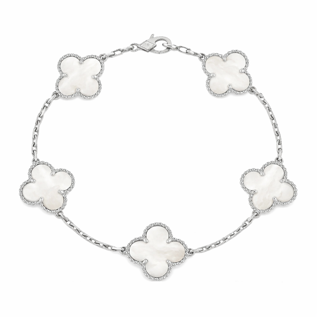 Quadrifoglio Argento e Bianco